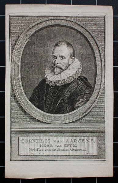 Jacobus Houbraken - Cornelis van Aerssen, Staatsmann - o.J. - Kupferstich
