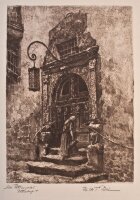Otto Ferdinand Probst - Altes Rathausportal, Rothenburg...