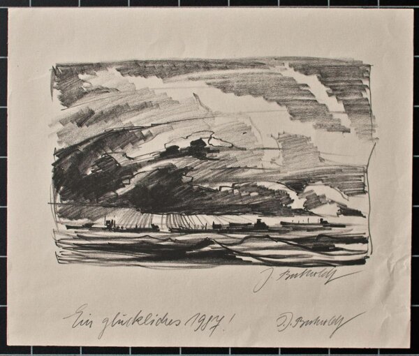 Jochen Bertholdt - Neujahrsgrafik - 1986 - Lithografie