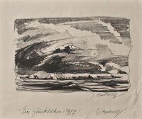 Jochen Bertholdt - Neujahrsgrafik - 1986 - Lithografie