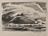 Jochen Bertholdt - Neujahrsgrafik - 1986 - Lithografie