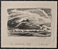 Jochen Bertholdt - Neujahrsgrafik - 1986 - Lithografie