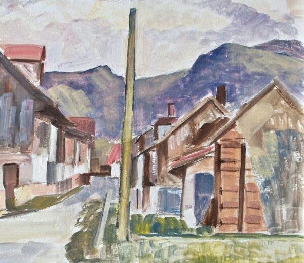 Sonja Wüsten - Dorfansicht - o.J. - Temperamalerei