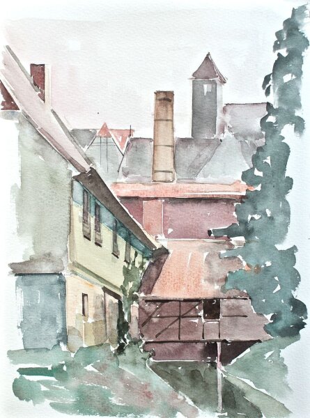 Sonja Wüsten - Quedlinburg - o.J. - Aquarell