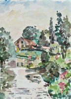 Sonja Wüsten - Bei Halberstadt - 1995 - Aquarell