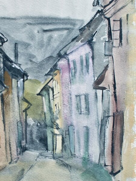 Sonja Wüsten - Sighi?oara, Rumänien - 1975 - Aquarell