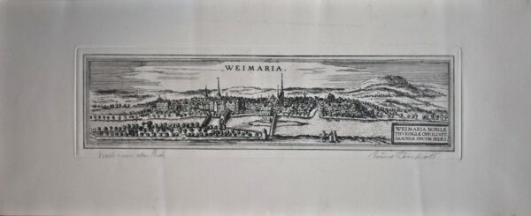 Bruno Reinhold - Weimaria Nobile Thuringiae Opp. Illust. Saxoniae Ducum Saedes - o.J. - Radierung