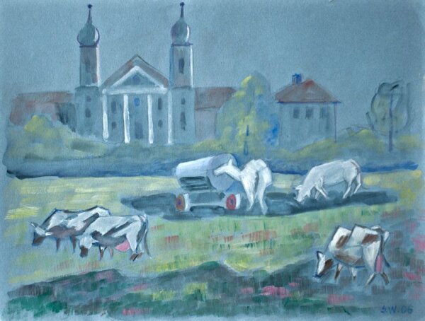 Sonja Wüsten - Kloster Schlehdorf - 2006 - Aquarell
