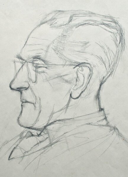 Sonja Wüsten - Männerporträt - 1963 - Bleistiftzeichnung