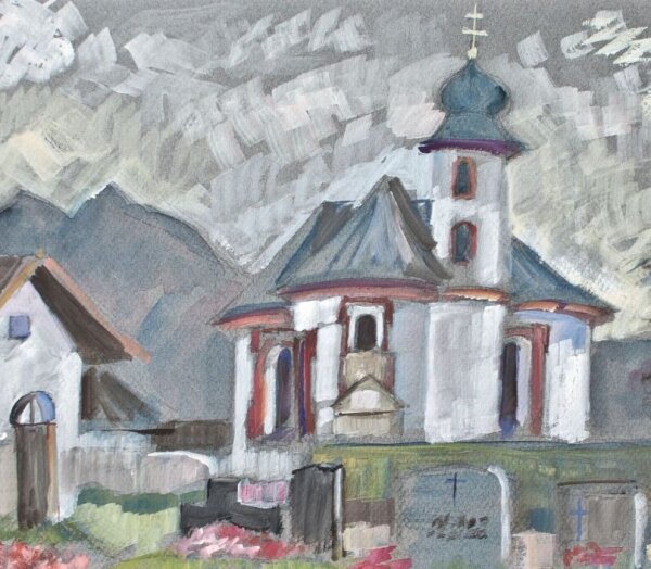Sonja Wüsten - Friedhofskapelle von Schlehdorf - 2007 - Mischtechnik