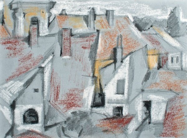 Sonja Wüsten - Hausdächer - o.J. - Mischtechnik