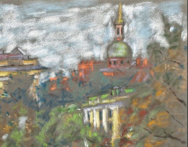 Sonja Wüsten - Stadtanicht - 1981 - Pastell