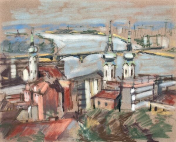 Sonja Wüsten - Stadtansicht - o.J. - Pastell