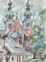 Sonja Wüsten - Kirche in Rumänien - o.J. - Pastell