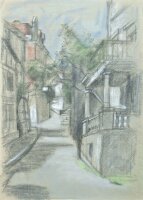 Sonja Wüsten - Gasse - o.J. - Pastell
