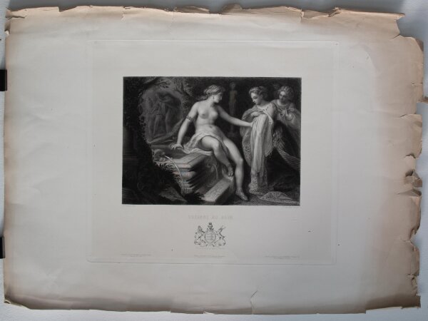 J. C. Thevenin - Susanna im  Bade - 19.Jh. - Kupferstich