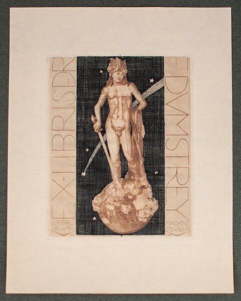 Hubert Wilm - Ex Libris  Dr Edmund Strey - 1910 - Radierung