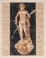 Hubert Wilm - Ex Libris  Dr Edmund Strey - 1910 - Radierung