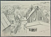 O. Hartmann - Markersbach/Erzgebirge - Bleistiftzeichnung...