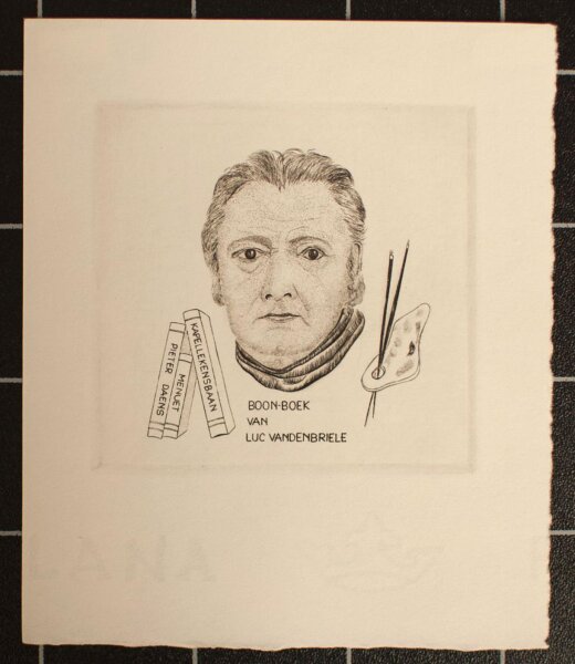 André Gastmans - Ex Libris Luc Vandenbriele - o.J. - Radierung