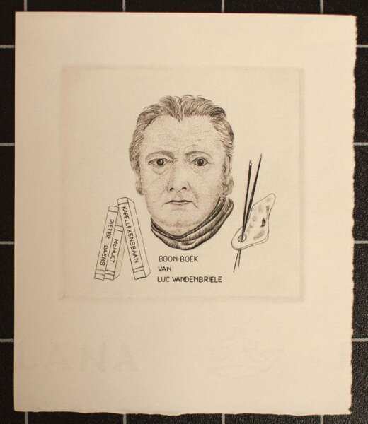 André Gastmans - Ex Libris Luc Vandenbriele - o.J. - Radierung