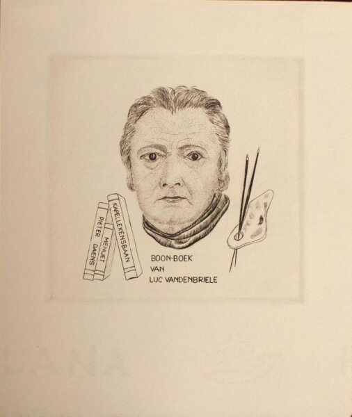 André Gastmans - Ex Libris Luc Vandenbriele - o.J. - Radierung