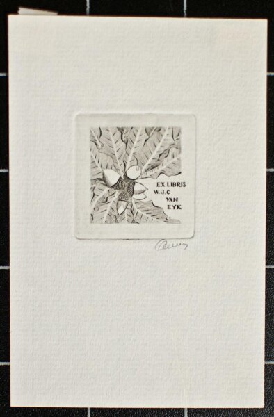 André Gastmans - Ex Libris Eyk - o.J. - Radierung