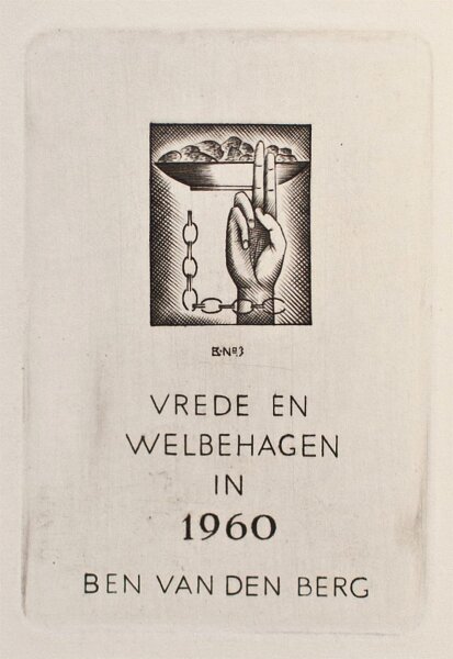 Ben van den Berg - Neujahrsgrafik - 1960 - Radierung