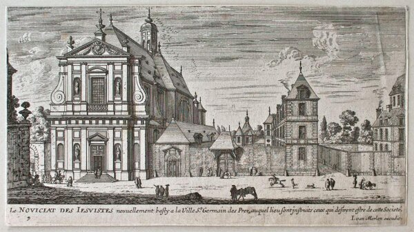 Ian van Merlen - Noviciat des Iesuistes, St. Germain des Prez - o.J. - Kupferstich