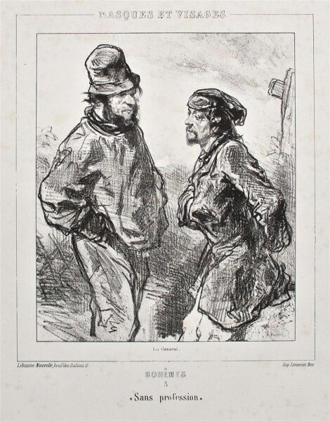 Paul Gavarni - Masques et Visages - o.J. - Lithografie