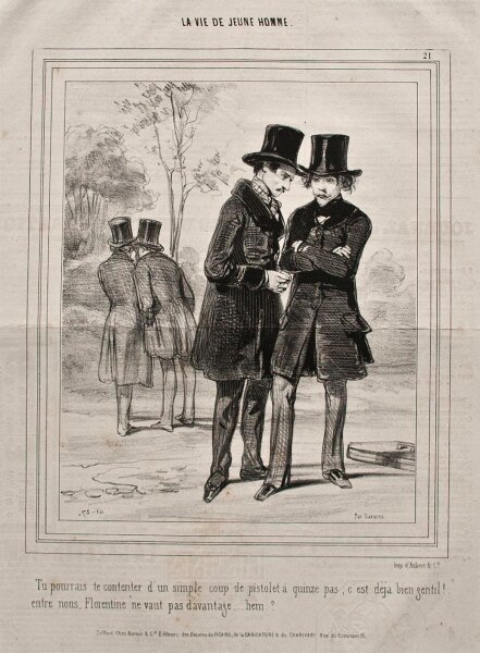 Paul Gavarni - La vie de jeune homme - o.J. - Lithografie