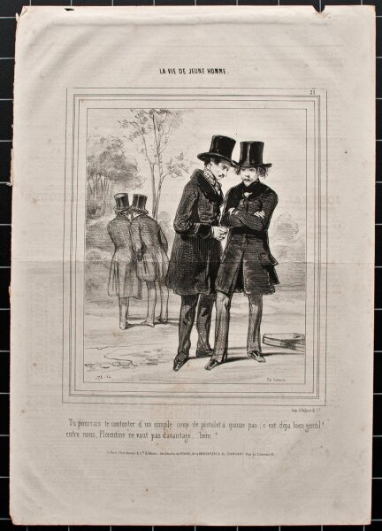 Paul Gavarni - La vie de jeune homme - o.J. - Lithografie