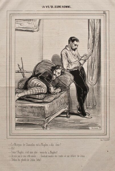 Paul Gavarni - La vie de jeune homme - o.J. - Lithografie