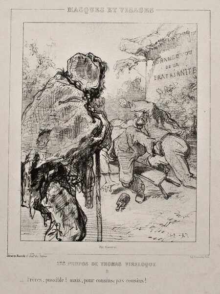 Paul Gavarni - Masques et Visages - o.J. - Lithografie