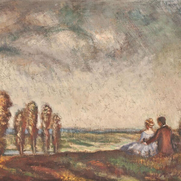 O. Biesalski - Liebespaar - 1924 - Öl auf Leinwand