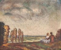 O. Biesalski - Liebespaar - 1924 - Öl auf Leinwand