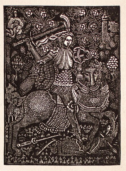 Unbekannt - Heiliger Georg - um 1920 - Heliogravüre