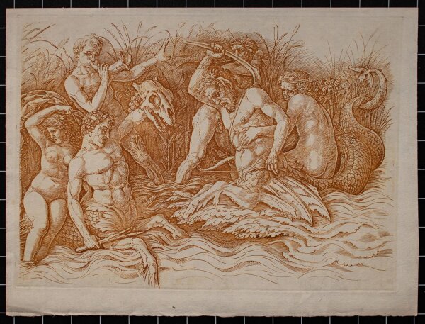 Andrea Mantegna - Die Schlacht der Meeresgötter - um 1920 - Heliogravüre