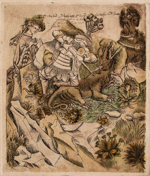 Unbekannt - Heiliger Georg - um 1920 - Heliogravüre