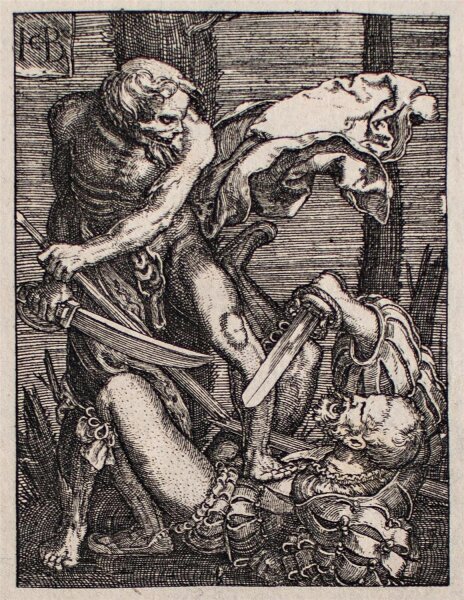 Jakob Binck - Tod und Fußsoldat - o.J. - Heliogravüre