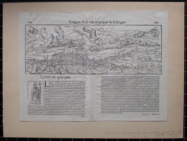Sebastian Münster - Freisingen, aus: Cosmographia - o.J. - Holzschnitt