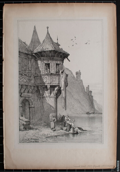 Samuel Prout - At Braubach on the Rhine - o.J. - Lithografie