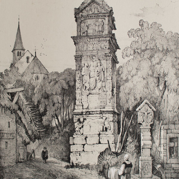 Samuel Prout - Round Pillar at Igel - o.J. - Lithografie