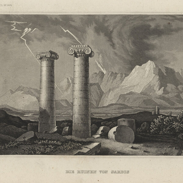 unbekannt - Die Ruinen von Sardis - o.J., Radierung