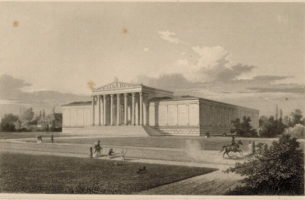 Jobst Riegel - Kunst-Ausstellungs-Gebaeude in München - o.J. - Stahlstich