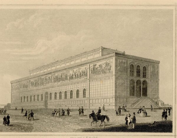 Carl Gunkel - Die neue Pinakothek in München - o.J. - Stahlstich