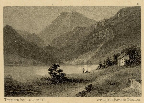 unbekannt - Thumsee bei Reichenhall - o.J. - Stahlstich
