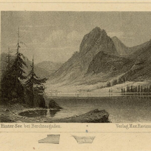 unbekannt - Hinter-See bei Berchtesgaden - o.J. - Stahlstich