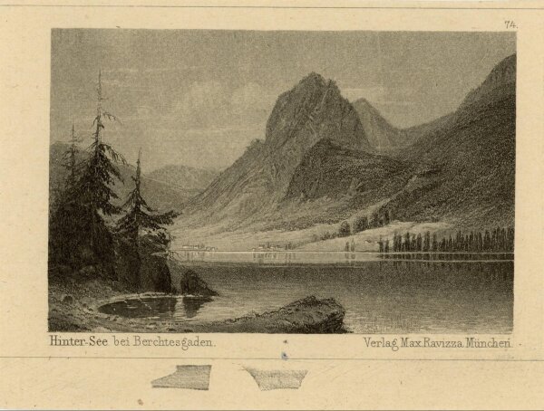 unbekannt - Hinter-See bei Berchtesgaden - o.J. - Stahlstich