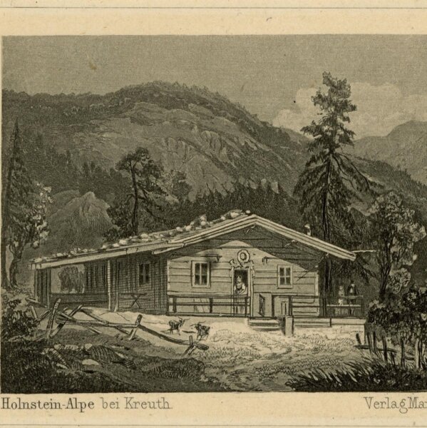 unbekannt - Holnstein-Alpe bei Kreuth - o.J. - Stahlstich